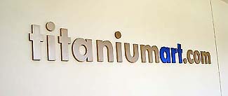 cut letter titanium sign