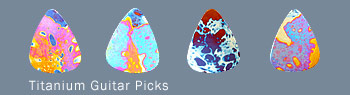 Titanium Guitar Pick colored for Tectrum